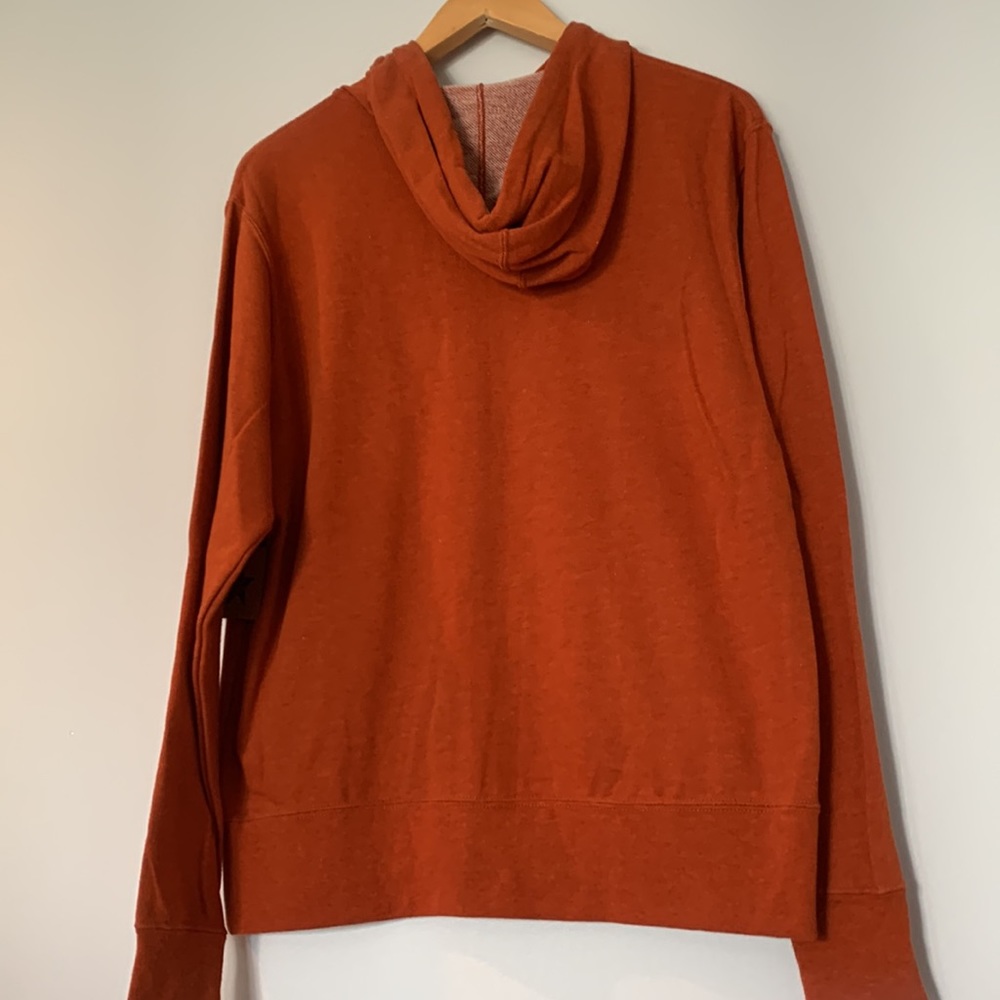 Unisex hoodie sweatshirt, lightweight, Burnt orange heather 🍊 - Picture 3 of 3